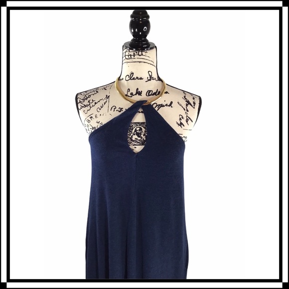 HEATHER - Halter Top Style Dress with Open-Back, Keyhole Neckline 100% Linen - Picture 15 of 16